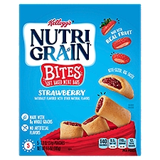 Kellogg's NUTRI GRAIN Strawberry Bites Soft Baked Mini Bars, 1.3 oz, 5 count
