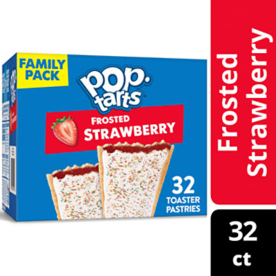 Pop-Tarts Frosted Strawberry Toaster Pastries Megha Value, 27 oz, 32 count