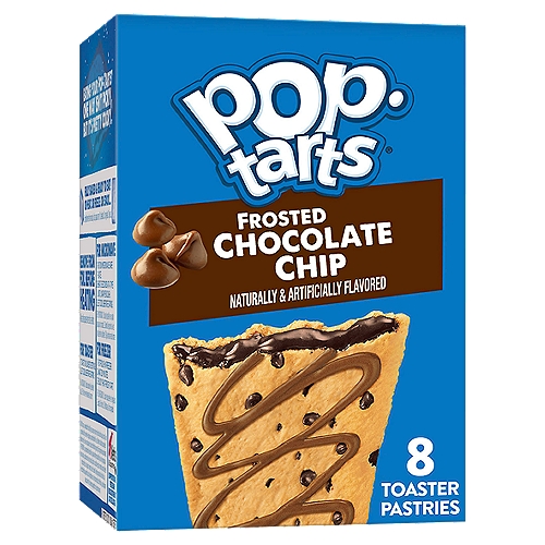 Pop Tarts Chocolate Chip Drizzle Toaster Pastries, 13.5 oz, 8 Count