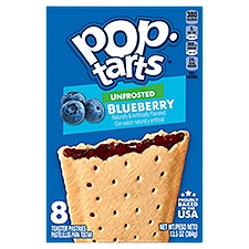 pop-tarts Unfrosted Blueberry Toaster Pastries, 8 count, 13.5 oz