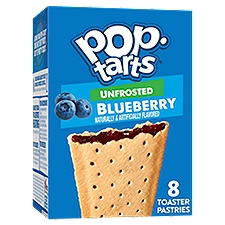 Pop Tarts Unfrosted Blueberry Toaster Pastries, 13.5 oz, 8 Count