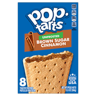 Pop Tarts Unfrosted Brown Sugar Cinnamon Toaster Pastries, 13.5 oz