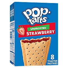Pop Tarts Unfrosted Strawberry Toaster Pastries, 13.5 oz, 8 Count, 13.5 Ounce