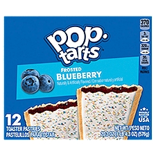 Pop-Tarts Frosted Blueberry, Toaster Pastries, 12 Each