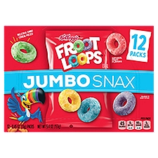 Kellogg's Froot Loops Jumbo Snax Cereal Jumbo Size, 0.45 oz, 12 count