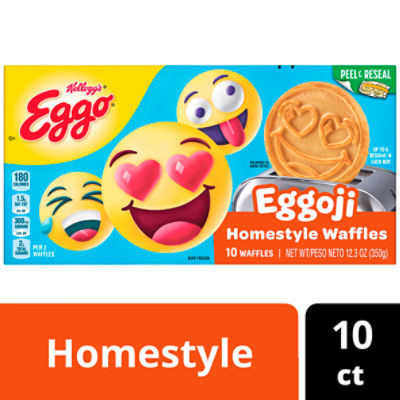 Eggo Eggoji Homestyle Frozen Waffles, 12.3 oz, 10 Count
