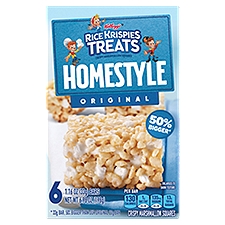 Kellogg's Rice Krispies Treats Homestyle Original Crispy Marshmallow Squares, 1.16 oz, 6 count