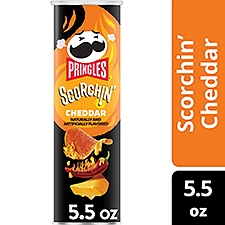 Pringles Scorchin' Cheddar Potato Crisps Chips, 5.5 oz