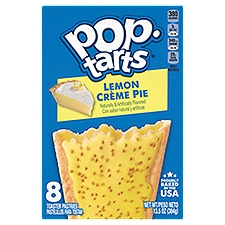 Pop-Tarts Frosted Lemon Crème Pie Bakery Inspired Snack Food, Breakfast Toaster Pastries, 8 Each