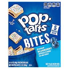 Pop-Tarts Bites Toaster Pastry Bites Frosted Blueberry Tasty Filled Pastry Bites 5 Count - 7 Oz