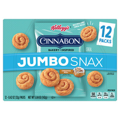 Cinnabon Jumbo Snax Jumbo Cereal Snacks Cinnamon Roll Bakery Inspired