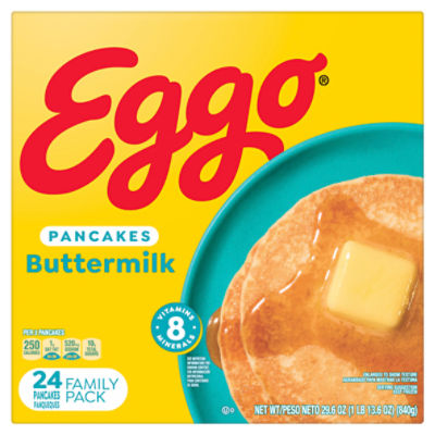 Eggo Buttermilk Frozen Pancakes, 29.6 oz, 24 Count