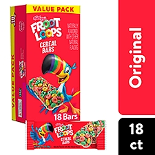 Kellogg's Froot Loops Original Cereal Bars, 12.6 oz, 18 Count, 12.6 Ounce