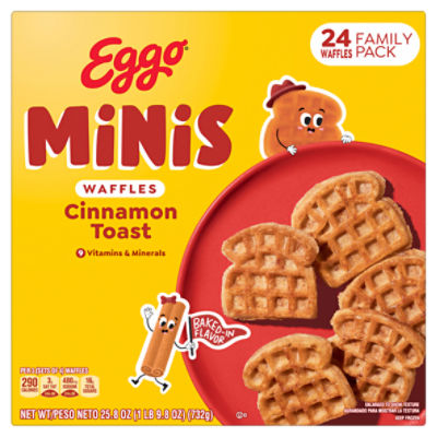 Eggo Cinnamon Toast Frozen Mini Waffles, 25.8 oz, 24 Count