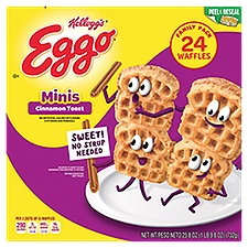 Kellogg's Eggo Mins Cinnamon Toast Waffles Family Pack, 24 count, 25.8 oz