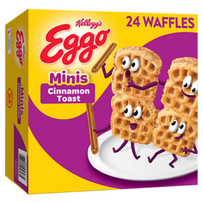 Eggo Minis Cinnamon Toast Frozen Waffle Bites, 25.8 oz, 24 Count