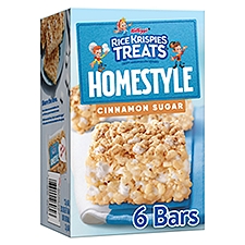 Rice Krispies Treats Homestyle Cinnamon Sugar Marshmallow Snack Bars, 6.98 oz, 6 Count, 6.98 Ounce