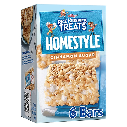 Rice Krispies Treats Homestyle Cinnamon Sugar Marshmallow Snack Bars, 6.98 oz, 6 Count
