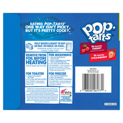 Pop-Tarts Frosted Cherry and Strawberry Toaster Pastries Mega Value, 27 oz, 32 count