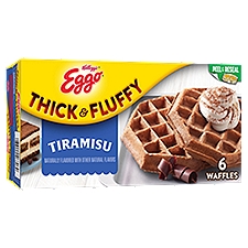 Eggo Thick and Fluffy Tiramisu Frozen Waffles, 11.6 oz, 6 Count