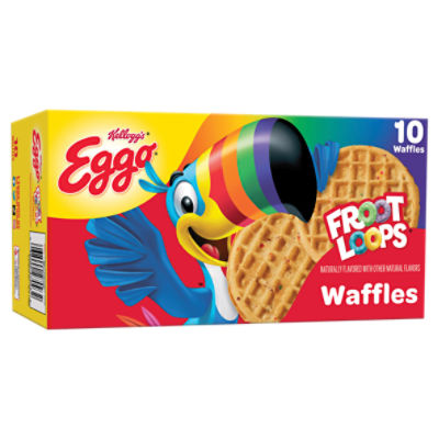 Eggo Froot Loops Frozen Waffles, 12.3 oz, 10 Count, 12.3 Ounce