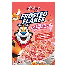 Kellogg's Frosted Flakes Strawberry Milkshake, Cereal, 13.2 Ounce