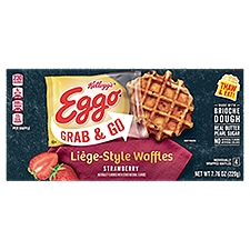 Eggo Strawberry Frozen Grab & Go Waffles, 7.76 oz, 4 Count, 7.76 Ounce