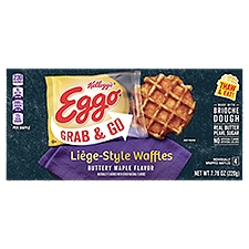 Kellogg's Eggo Grab & Go Buttery Maple Liège-Style Waffles, 4 count, 7.76 oz