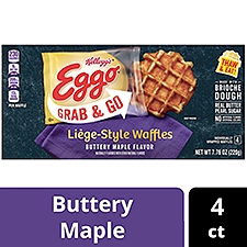 Eggo Buttery Maple Frozen Grab & Go Waffles, 7.76 oz, 4 Count, 7.76 Ounce
