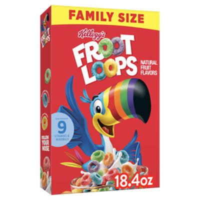 Kellogg's Froot Loops Original Breakfast Cereal, 10.1 oz Box