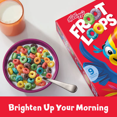 Kellogg's Froot Loops Original Breakfast Cereal, Family Size, 18.4 oz Box