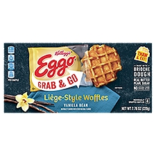 Kellogg's Eggo Vanilla Bean Liège-Style Waffles, 4 count, 7.76 oz, 7.76 Ounce