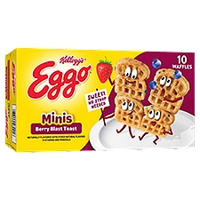 Eggo Minis Mixed Berry Toast Frozen Mini Waffles, 10.75 oz, 40 Count