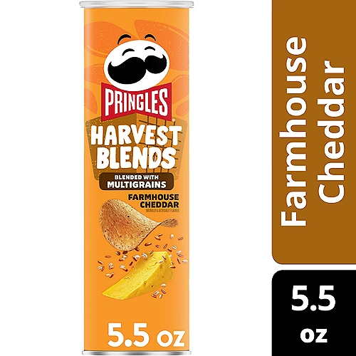 Pringles Harvest Blends Farmhouse Cheddar Potato Crisps Chips, 5.5 oz