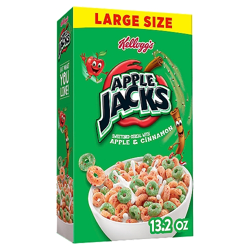 Kellogg's Apple Jacks Original Cold Breakfast Cereal, 13.2 oz