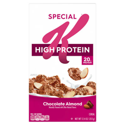 Kellogg's Special K High Protein Chocolate Almond Cold Breakfast Cereal, 20g Protein, 12.4 oz Box