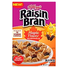 Kellogg's Raisin Bran Maple Cold Breakfast Cereal, 15.26 oz