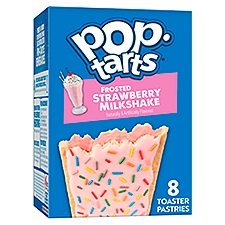 Pop-Tarts Frosted Strawberry Milkshake Toaster Pastries, 13.5 oz, 8 Count