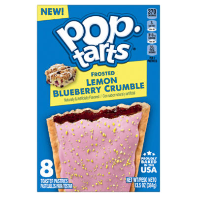 Pop-Tarts Frosted Lemon Blueberry Crumble Toaster Pastries, 8 count, 13.5 oz