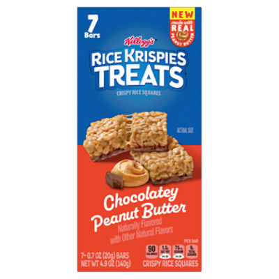 Rice Krispies Treats Chocolatey Peanut Butter Crispy Rice Squares, 4.9 oz, 7 Count