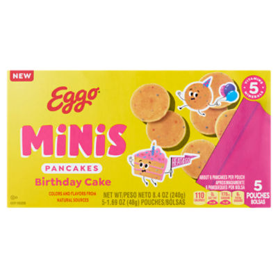 Eggo Minis Birthday Cake Pancakes, 1.69 oz, 5 count
