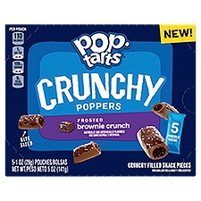 Pop-Tarts Crunchy Poppers Frosted Brownie Crunch Crunchy Filled Snack Pieces, 5 oz, 5 Count