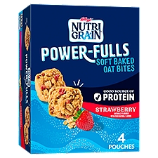 Nutri-Grain Power-Fulls Strawberry Soft Baked Oat Bites, 5.6 oz, 4 Count