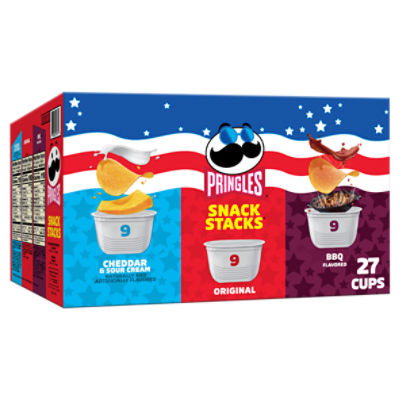 Pringles Snack Stacks Potato Crisps Summer Fun Pack, 27 count, 19.36 oz