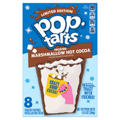 Pop-Tarts Frosted Marshmallow Hot Cocoa Toaster Pastries Limited Edition, 8 count, 13.5 oz