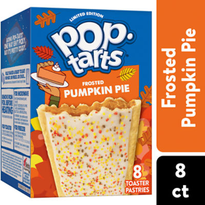 Pop-Tarts Frosted Pumpkin Pie Toaster Pastries, Breakfast Foods, 8Ct Box