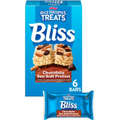 Kellogg's Rice Krispies Treats Bliss Chocolate Sea Salt Marshmallow Squares, 0.84 oz, 6 count