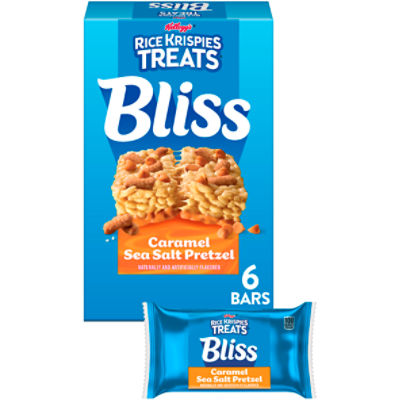 Kellogg's Rice Krispies Treats Bliss Caramel Sea Salt Marshmallow Squares, 0.84 oz, 6 count, 5 Ounce