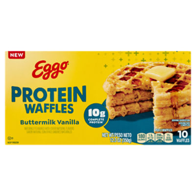 Eggo Buttermilk Vanilla Protein Waffles, 10 count, 12.3 oz