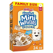 Kellogg's Frosted Mini-Wheats Breakfast Cereal, High Fiber Cereal, Original, 24oz, 1 Box
